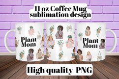 Plant Mom Modern 11/15 oz Coffee Mug Sublimation Product Image 1