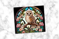 Owl Stained Glass Dog 20 oz Skinny Tumbler Wrap Product Image 4