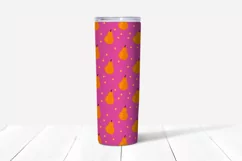 20 oz skinny tumbler sublimation design - pear fruit PNG Product Image 2