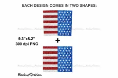 American Tumbler Wrap| Patriotic USA Flag Sublimation PNG Product Image 3