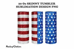 American Tumbler Wrap| Patriotic USA Flag Sublimation PNG Product Image 2