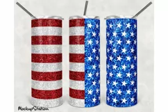 American Tumbler Wrap| Patriotic USA Flag Sublimation PNG Product Image 1