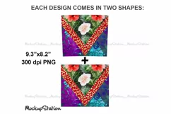 Summer Tumbler Wrap | Tropical Floral Tumbler Design PNG Product Image 3
