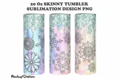 Christmas Snowflake Tumbler Design 20oz Skinny Sublimation Product Image 2