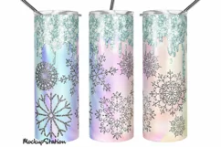 Christmas Snowflake Tumbler Design 20oz Skinny Sublimation Product Image 1