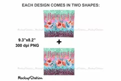 Glitter Tumbler Design for 20 oz Skinny | Sublimation PNG Product Image 3