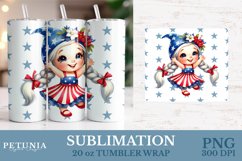 Patriotic Tumbler Wrap png being used as a sublimation 20 oz tumbler wrap print