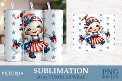 4th of July 20 oz Tumbler Wrap | Patriotic Tumbler Wrap Product Image 1