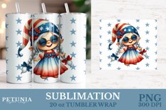 Patriotic Tumbler Wrap png being used as a sublimation 20 oz tumbler wrap print
