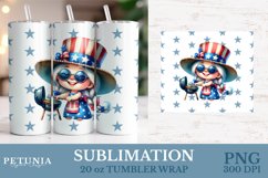 Patriotic Tumbler Wrap png being used as a sublimation 20 oz tumbler wrap print