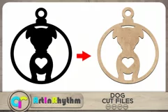 Pitbull SVG / Keychain SVG / Dog silhouette cut files Product Image 2