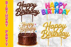 Birthday Accessories Clipart Bundle, Birthday Party Elements Product Image 17
