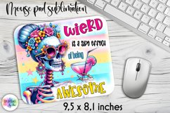 Trendy Skeleton Mouse Pad, Sarcastic Quote Mouse Pad Product Image 1