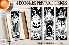 Halloween Bookmarks, Gothic Black and White Bookmarks Product Image 1