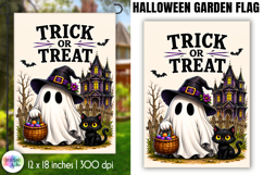 Halloween Garden Flag, Trick Or Treat Ghost Product Image 1