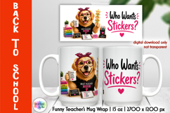 Funny Teacher Mug Wrap Sublimation, Back to School Product Image 1