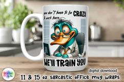 Sarcastic Office Mug Wrap, Funny Office Worker Mug Design Product Image 1