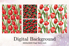 Flower Pattern Background Wallpaper Digital Paper_20 Product Image 1