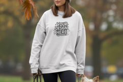 Women Autumn Sweatshirt Mockup PSD JPG Product Image 1