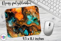 Abstract Fluid Art Mouse Pad, Marble Texture Mouse Pad Print Product Image 1