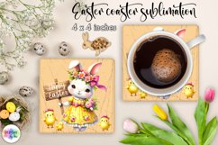 Easter Bunny Square Coaster Bundle | Vintage Easter Coaster Product Image 3