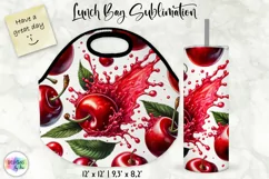 Lunch Bag Sublimation | Fruits and Berries Lunch Bag Print Product Image 1