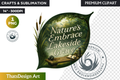 Summer Lakeside Leisure PNG, Lake House, summer Clipart Product Image 1