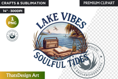 Summer Lakeside Leisure PNG, Lake House, summer Clipart Product Image 1