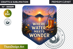 Summer Lakeside Leisure PNG, Lake House, summer Clipart Product Image 1
