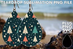 Festive Charm Teardrop Earrings PNG Product Image 1