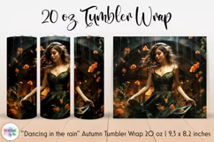 Autumn Romance Tumbler Wrap | Dancing in the Rain Girl Product Image 1