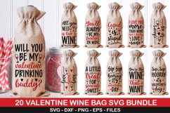 Valentine Wine Bag SVG Bundle -Valentine Design Product Image 1