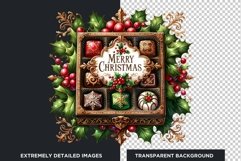 Christmas Chocolate Box png clipart Bundle V1 Product Image 3