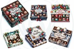Christmas Chocolate Box png clipart Bundle V1 Product Image 6