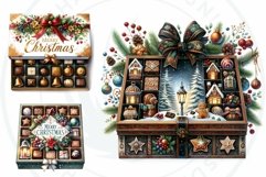 Christmas Chocolate Box png clipart Bundle V1 Product Image 7