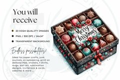 Christmas Chocolate Box png clipart Bundle V1 Product Image 2