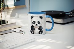 20 Watercolor cute adorable panda bear with heart love in charming and humorous style design wrap sublimation bundle for mug