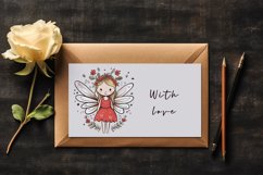 20 watercolor cute fairy little girl with flowers in charming and humorous style clipart set and t-shirt sublimation printable designs bundle png