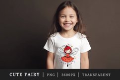 20 watercolor cute fairy little girl with flowers in charming and humorous style clipart set and t-shirt sublimation printable designs bundle png