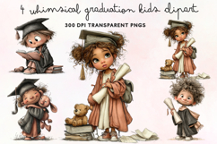 Whimsical Graduation Kids Clipart PNG Product Image 1