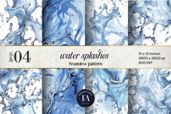 Blue Water Splash Texture | Liquid Abstract Background Product Image 1
