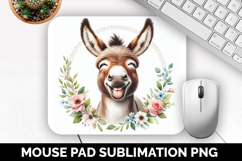 Donkey, Cute Animal Mouse Pad PNG, Animal Lover Gift Product Image 1