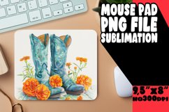 Cheerful Watercolor Flower Mousepad Sublimation PNG Product Image 1