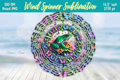Cute frog with butterflies windspinner | Summer Wind spinner Product Image 1
