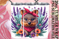 Bright Reflections 20oz tumbler wrap, Cute Animals Product Image 1