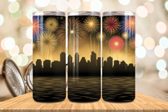Festive Happy New Year Tumbler Wrap 2026: 20oz Skinny Tumble Product Image 1