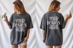 Pepper Comfort Colors 1717 Front &amp; back T shirt Mockup Product Image 1