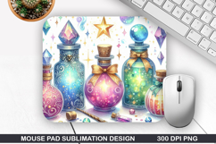 Mouse Pad Sublimation, Spring Flowers Mouse Pad PNG Design Product Image 1