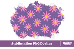 Retro Flowers Background Png Floral Paper Sublimation Splash Product Image 1