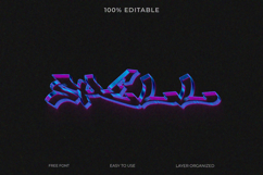 Neon Graffiti Text Effect Template Product Image 1
